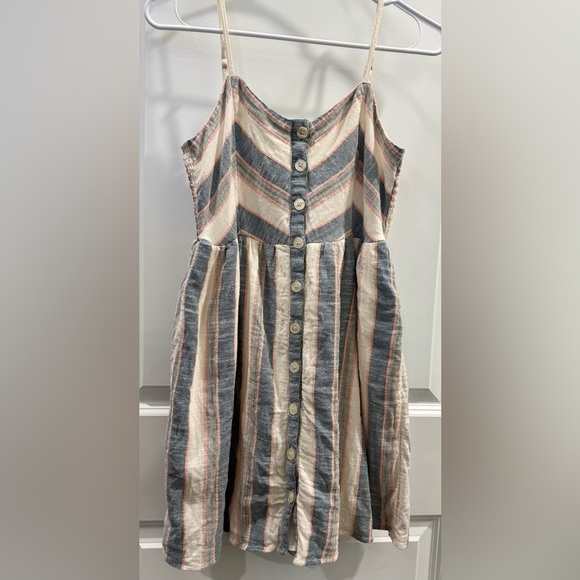 Others Follow Other - Others Follow Girls L Dress in Blue, Cream and Pink 100% cotton